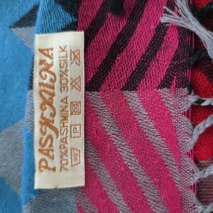 Pashmina Blue and Pink Scarf